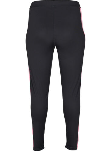 Ski legging met contrasterende streep, Black w. Sea Pink, Packshot image number 1