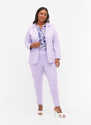 Pantalon court avec poches et  cordon de serrage réglable, Purple Rose, Model image number 0