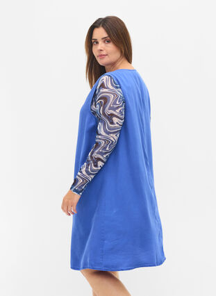 Spencer-jurk met v-hals, Dazzling Blue, Model image number 1