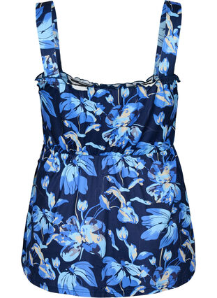 Top de maternité sans manches avec smock, Blue Flower Print, Packshot image number 1
