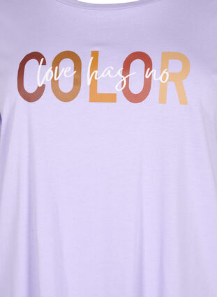 T-shirt en coton avec imprimé, Lavender COLOR, Packshot image number 2