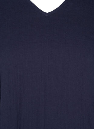 Robe en coton à manches courtes avec détails en dentelle, Night Sky, Packshot image number 2